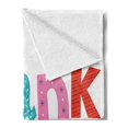thumbnail image 2 of Thank You Soft Flannel Fleece Throw Blanket, Floral Ornamental Lettering Polka Dots Geometric Waves Hearts Smiling Stripes, Cozy Plush for Indoor and Outdoor Use, 70" x 90", Multicolor, by Ambesonne, 2 of 5