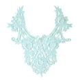 thumbnail image 5 of Lily 11.25"x12" White Gray Champagne Blue Bodice Venice Lace Bridal Applique, 5 of 6