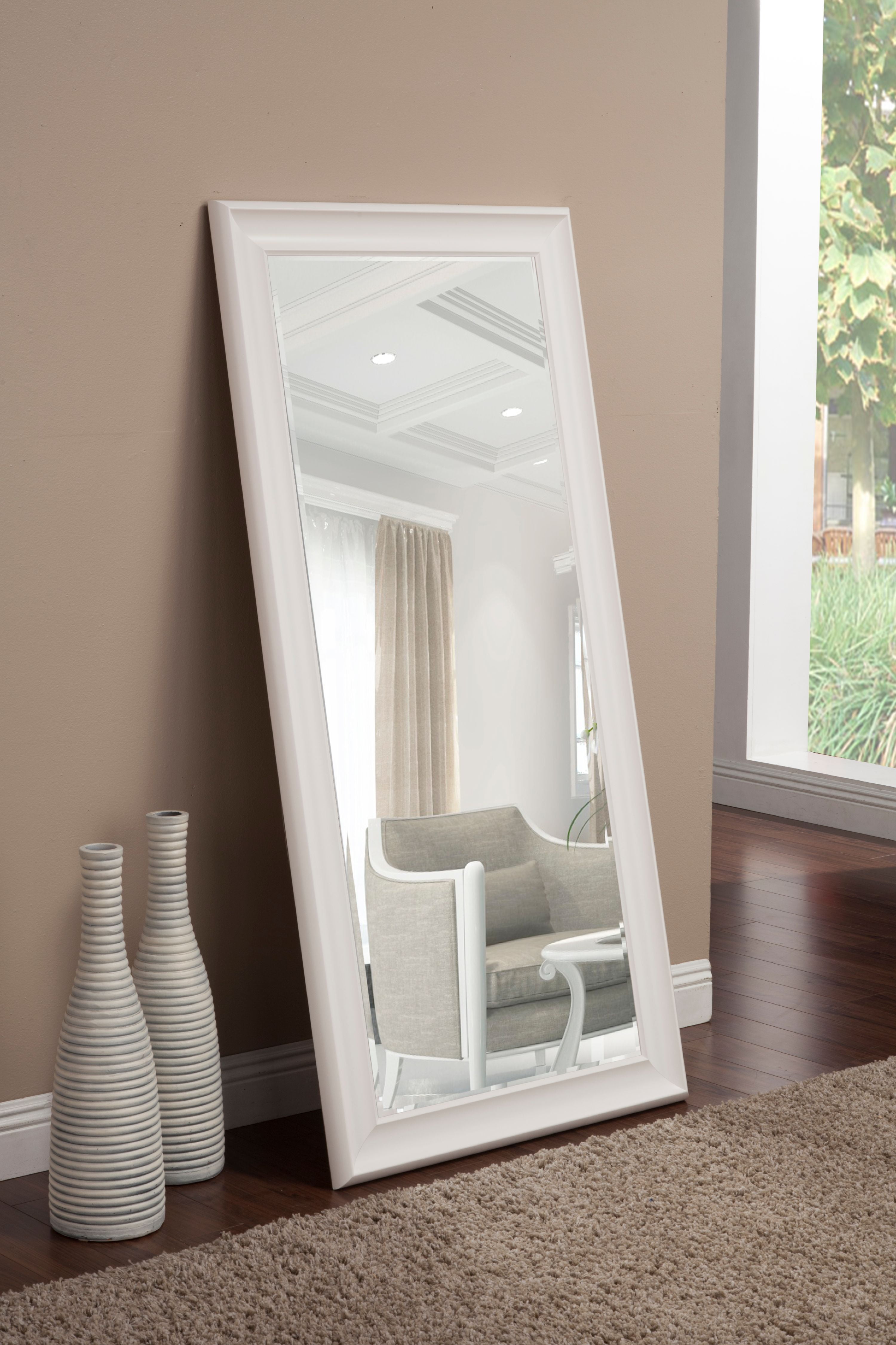 Full Length Leaner Mirror White 65"x31" by Sandberg Furniture - Walmart.com