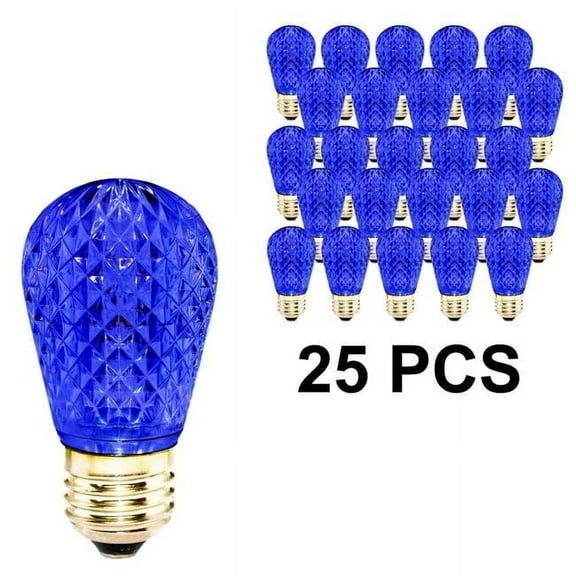 Queens of Christmas T50-SMD-RETRO-BL-25 T50 SMD Retrofit Lamp, Blue - Pack of 25