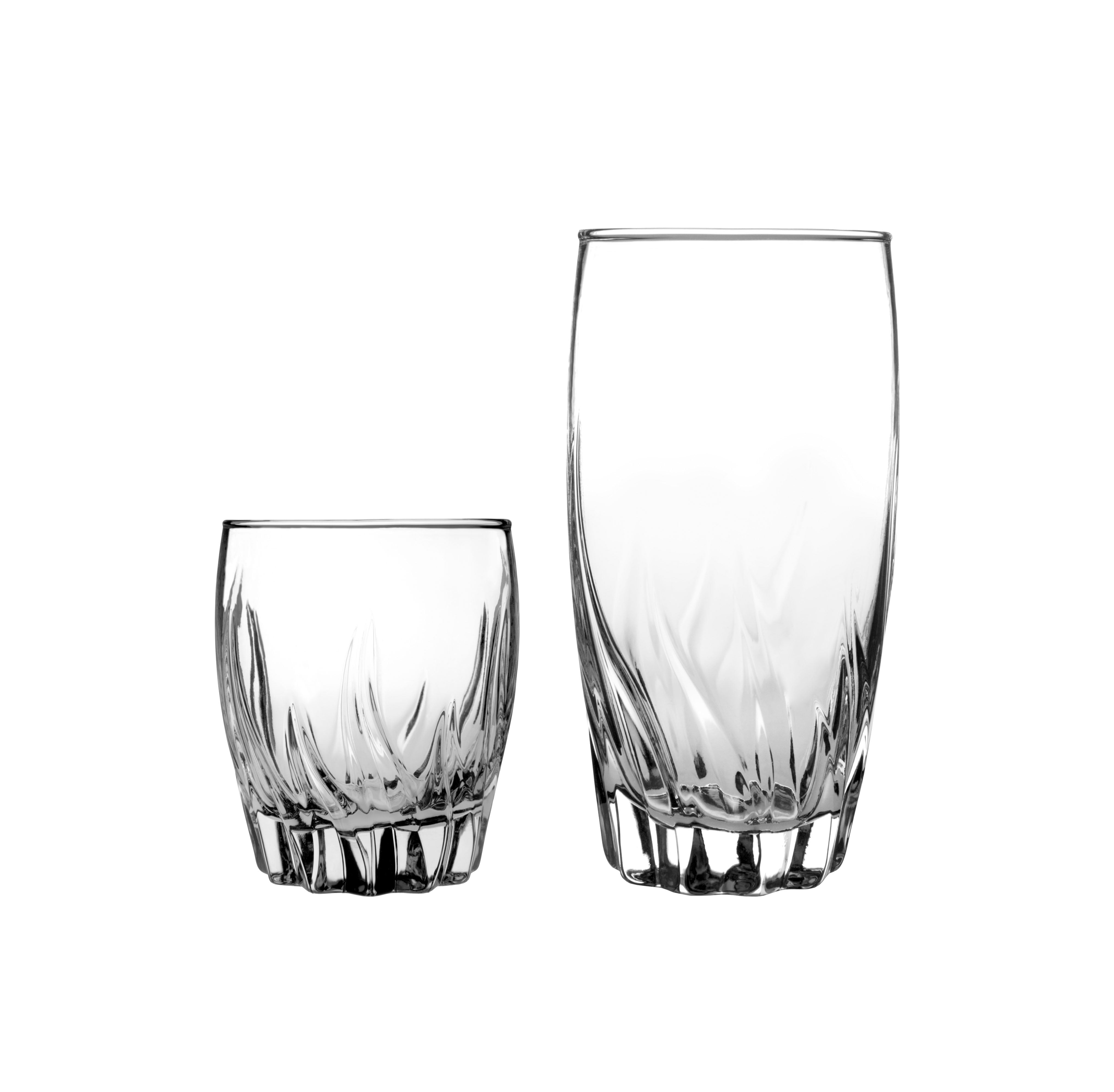 Mainstays 16 Piece Radiant Clear Drinkware