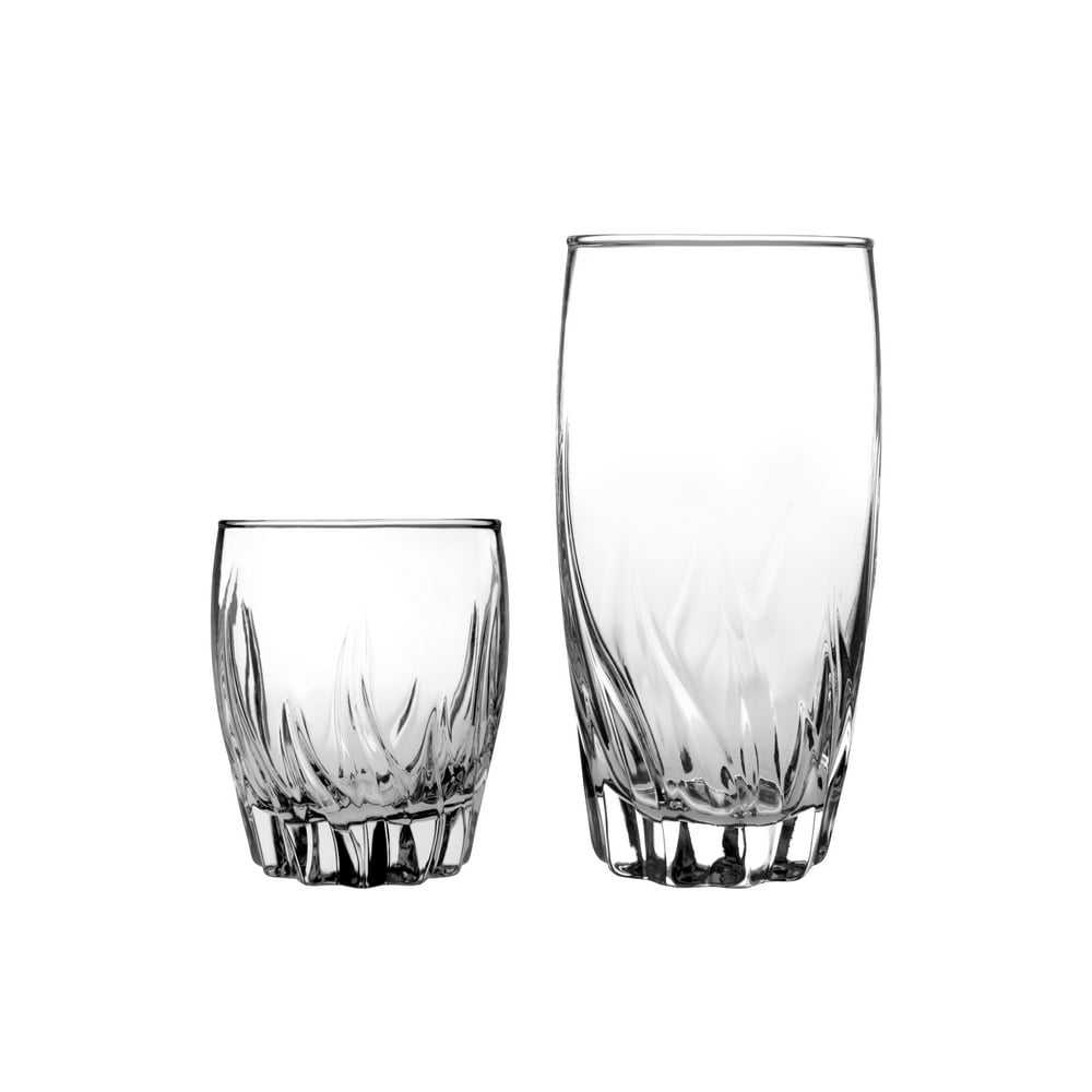 Mainstays 16 Piece Radiant Clear Drinkware