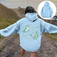 thumbnail image 2 of Pink Graphic Hoodie For Women 2024 Cute Preppy Sweatshirt Long Sleeve Drawstring Pullover Tops With Pockets, 2 of 5