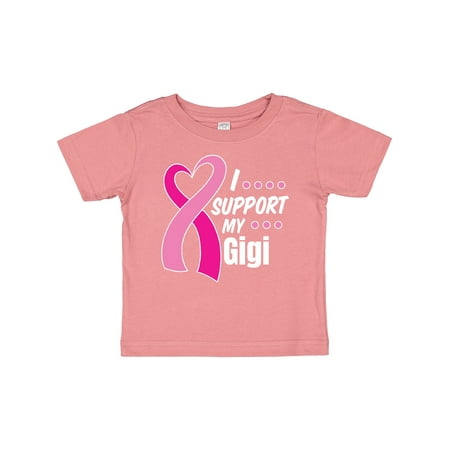 

Inktastic Breast Cancer Awareness I Support My Gigi with Pink Ribbon Gift Baby Boy or Baby Girl T-Shirt