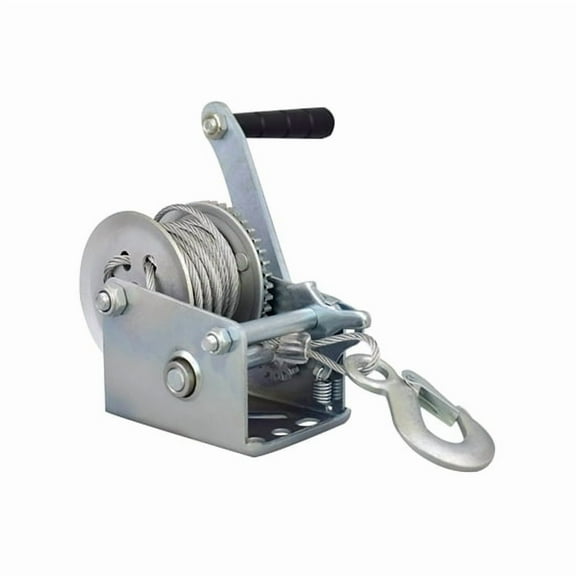 ATO Hand Winch Heavy Duty Hand Crank 800lbs Manual Hand Crank Winch with Steel Cable Fits Boat Trailer or ATV