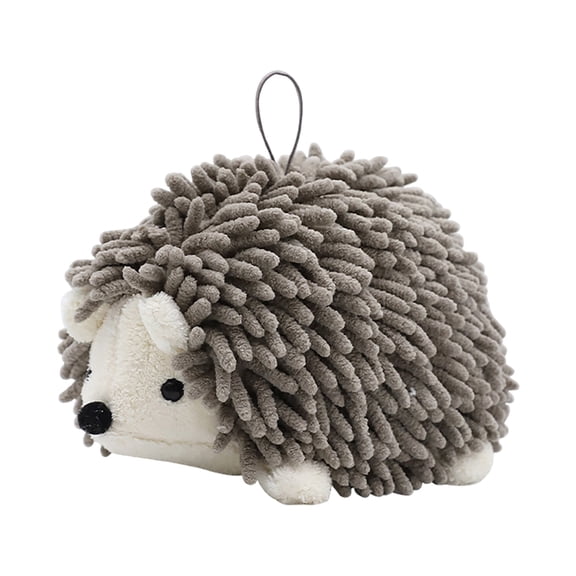 Hedgehog Chenille Hand Towel, Cute Absorbent Quick-Dry Cleaning Towel for Kitchen Bathroom