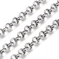 thumbnail image 2 of U8MO 10.9yd/Roll 304 Stainless Steel Rolo Chains Round Link 18 Gauge UnSoldered 3mm, 2 of 2