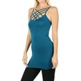 thumbnail image 2 of TheLovely Women & Plus Seamless Triple Criss Cross Front Long Cami Tank Top, 2 of 3