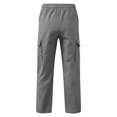thumbnail image 2 of RUTAYY Boys Cargo Pants Drawstring Waist with Multiple Pockets Outdoor Street Pants, Light Gray, 2 of 4