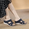 thumbnail image 5 of CAICJ98 Womans Sandles Summer Fashion Casual Wedges Open Toe Floor Empty Dress Sandals On The Beach To Wear Sandals Blue,7.5, 5 of 7