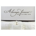 thumbnail image 5 of Always, Forever, and No Matter What Vinyl Lettering Wall Decal Sticker Wedding Love Quotes and Decals - Size: 10"H x 37"L - Color: Metallic Bronze, 5 of 6