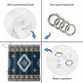 thumbnail image 5 of Blue Brown Boho Bathroom Shower Curtains with 12 Hooks Polyester Waterproof Shower Curtain for Stalls and Bathtubs Country Southwest Tribal Abstract Motifs Decorative Bathroom Curtain 36x72 Inches, 5 of 9