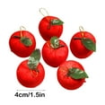 thumbnail image 3 of 6pcs Small Red Apples Christmas Tree Decorations,Hanging Ornaments Xmas Party Decor,2025 New Christmas Decoration, 3 of 6