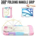 thumbnail image 2 of Case for iPad Air 11 inch M2 M3 2025 2024 6th 7th Generation, Shockproof Protective Cover with Screen Protector, Rotating Stand, Hand/Shoulder Strap, Pencil Holder, 2 of 6