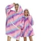 thumbnail image 4 of Manta de Sherpa de invierno nórdica, forro polar de felpa, Sudadera con capucha a juego para la familia, sudadera para niña, ropa de casa de aguacate, manta usable de gran tamaño, 4 of 4