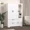 White, variant on UZUGUL Farmhouse Armoire Wardrobe Closet with Mirror, 2 Drawers, Hanging Rod, Light, 3 Doors, White, 71.7 inch Height