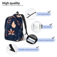 thumbnail image 4 of Naloa Autumn Leaves With Blue Canvas Backpack for Men Women Rucksack Casual Travel Daypack College Tote Satchel Bookbag for Teens-Medium, 4 of 7