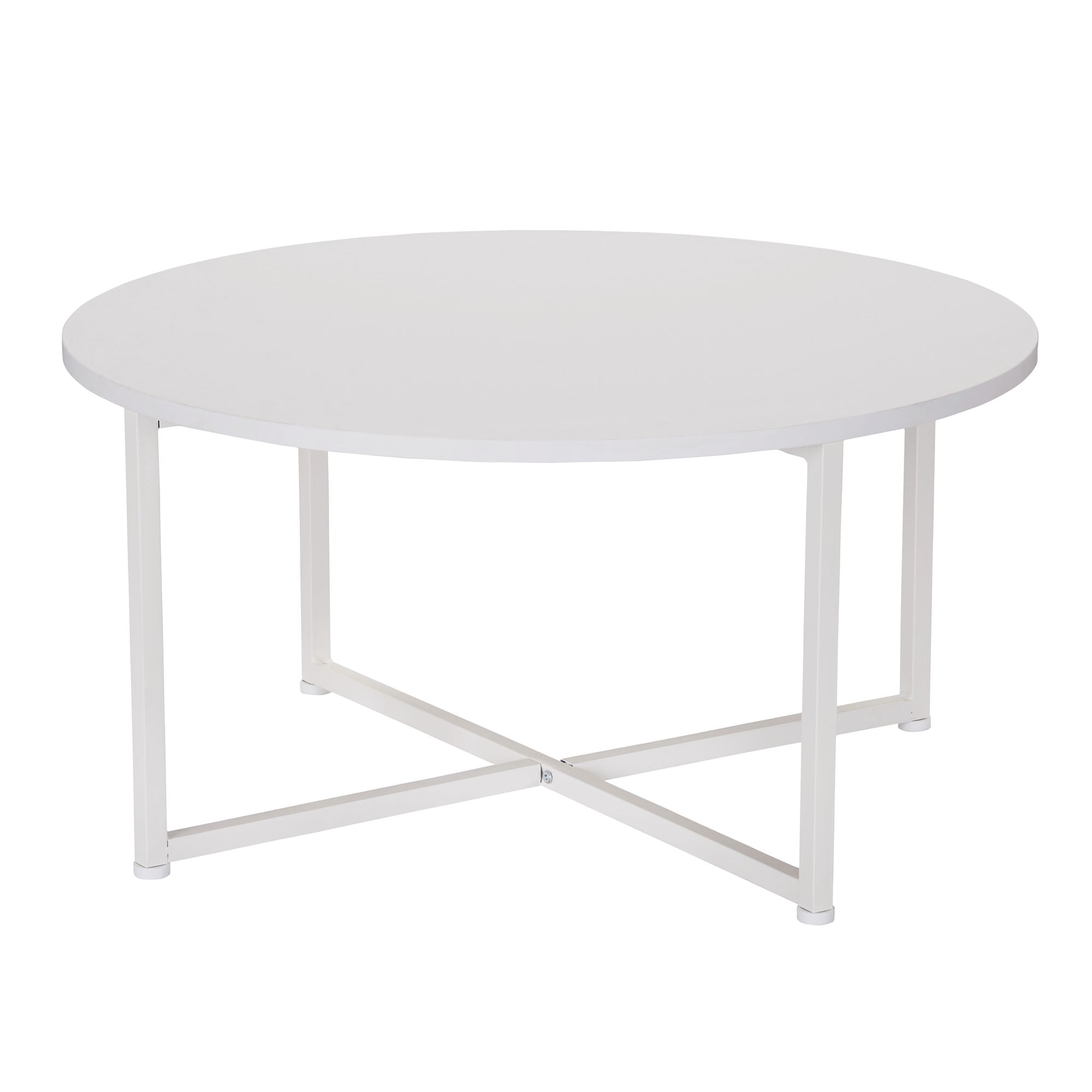 Household Essentials Round Coffee Table, Scandinavian White - Walmart.com