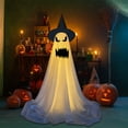 thumbnail image 5 of Halloween Decorations Outdoor - Light Up Spooky Ghosts Decoration with Hat - Indoor Cute Party Ghost Decor for Yard Porch Lawn Home Front Door(Extendable1.3-6.6ft), 5 of 5