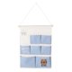thumbnail image 2 of 7 Pockets Cute Cartoon Pattern Wall Hanging Bag Cosmetic Makeup Brush Storage OrganizerBlue Tiger, 2 of 5