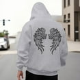 thumbnail image 2 of Angel Wing Hoodie for Men Women Fall Winter Long Sleeve Graphic Hooded Sweatshirt with Pockets Pullover Top, 2 of 8
