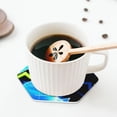 thumbnail image 5 of Lsque Geometry Dash Pattern 4" Drink Coasters Set of 6, Leather Absorbent Coasters, Table Coaster Set Decorative Coffee Cup Coasters Housewarming Gift, 5 of 7