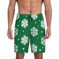 thumbnail image 2 of Daiia Snowflake Mens Woven Stretch Pajama Short,Short Pajama Pants-X-Large, 2 of 9