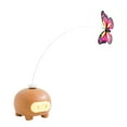 thumbnail image 4 of koolsoo Butterfly Kitten Toy Lightweight Funny Long Wand Pet Training for All Breeds brown, 4 of 9