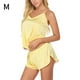 thumbnail image 1 of Conjunto de ropa de dormir para mujer Encantador chaleco con cuello en V, pantalones cortos, camisón, amarillo, M Guardurnaity XX000231-11, 1 of 7
