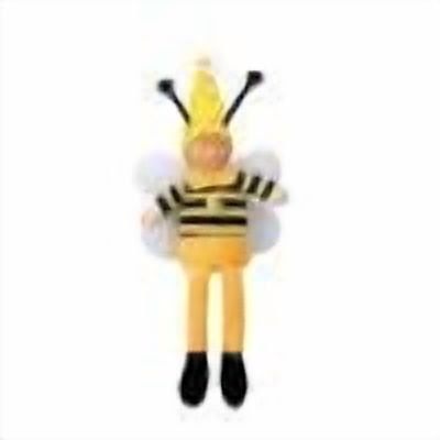 Weloille Bee Gnome Wing Decoration, Cute Long Leg Resin Gnome Figurine Ornament, Hand-Painted Weather-Resistant Statue for Shelf Tabletop Garden Patio Festival Decor