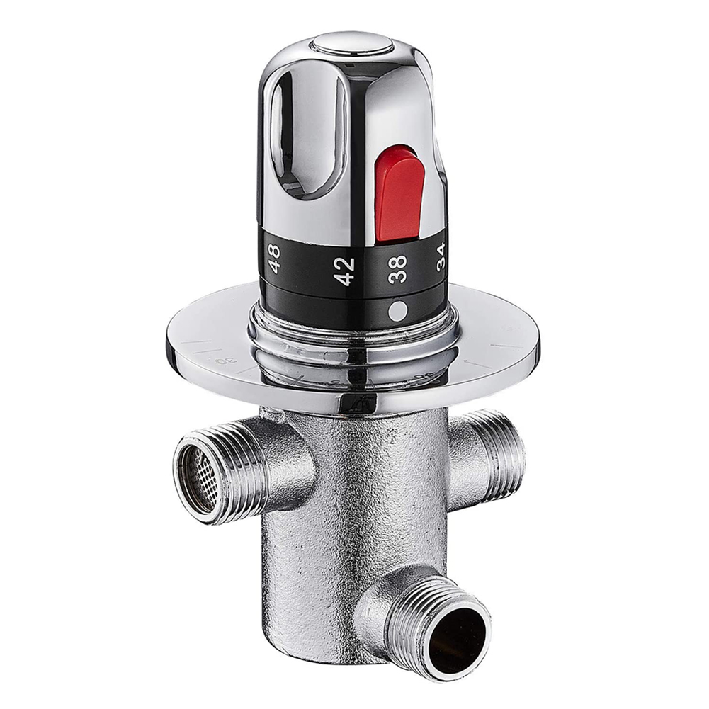 cdar Brass 3 Holes Thermostatic Mixing Valve Temperature Control for