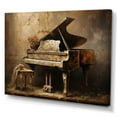 thumbnail image 2 of Designart "Nostalgia Of Vintage Piano Keys" Music Wall Art Living Room, 2 of 7