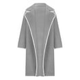 thumbnail image 5 of Ahabrexf Jackets for Women, Solid Color Double Sided Wool Blend Lapel Long Coat Loose Windbreaker, 5 of 7