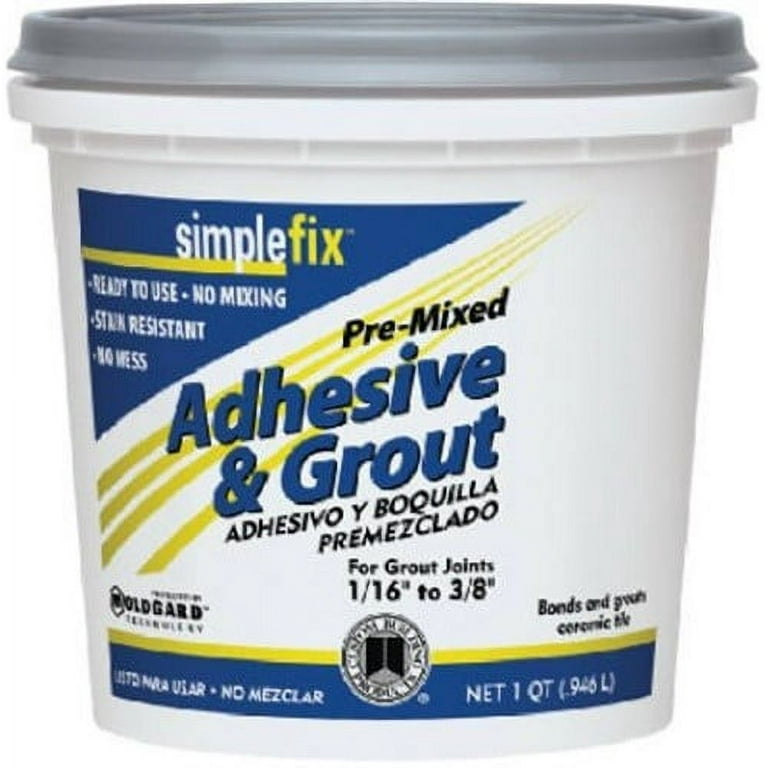 Building Products Tagwqt Quart Pre-Mixed Adhesive & Grout Bright White