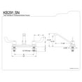 thumbnail image 2 of Kingston Brass KB291SN Magellan 8-Inch Centerset Kitchen Faucet, Brushed Nickel, 2 of 2
