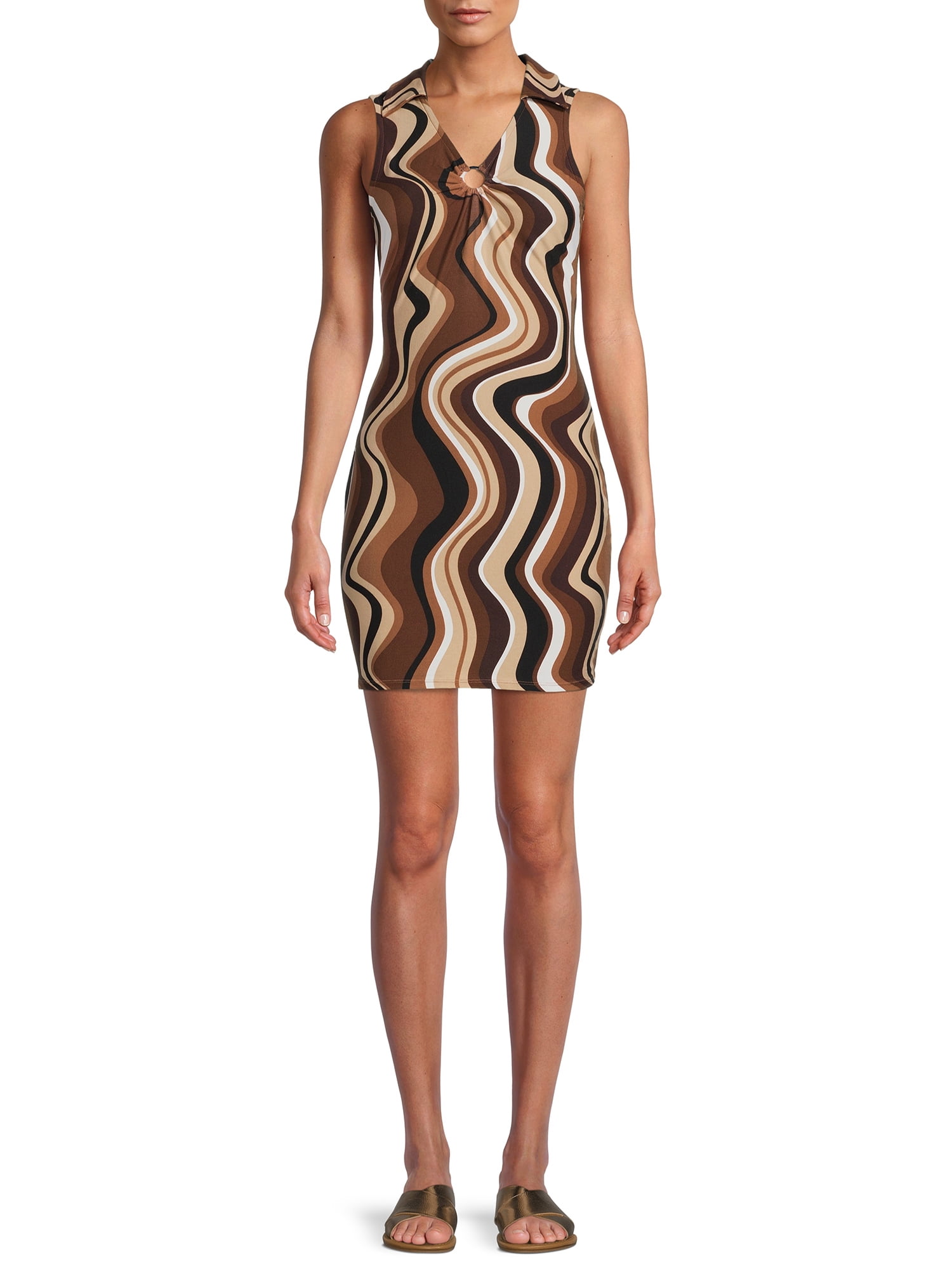 No Boundaries Women's O-Ring Bodycon Dress