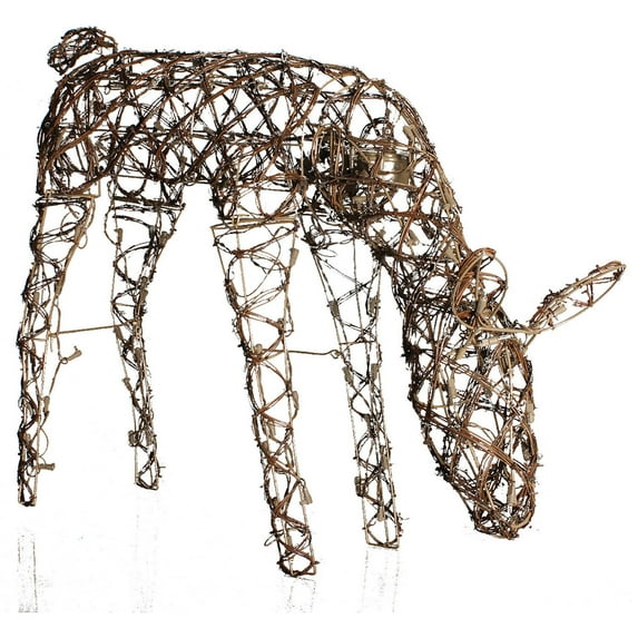 Sterling Inc. Animated Grapevine Feeding Deer Christmas Decoration