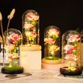 thumbnail image 3 of ZenCart Preserved Rose in Glass Dome LED Light Up Eternal Flower Romantic Forever Rose Gift for Women Valentine's Day Mother's Day, 3 of 8