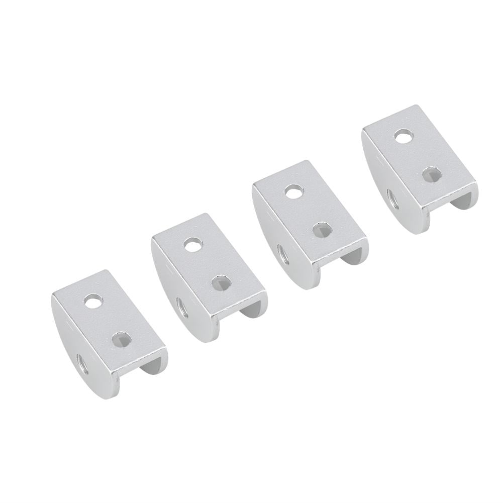 LYUMO Glass clamp bracket, Glass Bracket, 4Pcs Space Aluminum Glass Clamp Holder Window Fixing