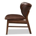 thumbnail image 3 of Baxton Studio Marcos Brun Foncé et Noyer Brun Fauteuil d'Appoint en Bois Fini, 3 of 9