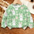 thumbnail image 4 of ITSAME Sweatshirts for Girls, Loose Fit Easter Bunny Print Round Neck Kids Fashion Casual Tops Multicolor 3-4T, 4 of 6