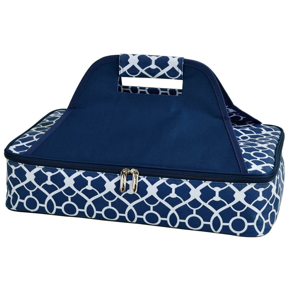 Insulated Casserole Carrier in Trellis Blue