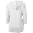 thumbnail image 3 of Women's Cutter & Buck White Houston Texans Virtue Eco Pique 3/4 Sleeve Half-Zip Pullover Hoodie, 3 of 3