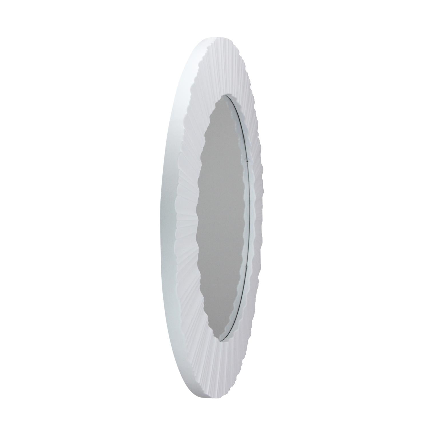 20" Simply Elegant White Fluted Frame Round Wall Mirror Walmart Canada