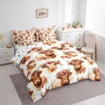 thumbnail image 2 of Erosebridal Kawaii Highland Cattle 7 Pieces Bedding Comforter Set,Brown Farm Animals Full Bedding Set For Adult,Reversible, 2 of 7