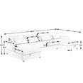thumbnail image 5 of Euroco U-Shape Sectional Sofa with 2 Chaise, Living Room Sofa with Storage Chaise, Lumbar Support Pillows, Gray, 5 of 9