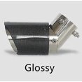 thumbnail image 1 of 63-89mm 63-101mm Real Angle Adjustable Carbon Fiber Auto Car Exhaust Pipe Tail Tip Throat Straight Universal Matte~16402, 1 of 1