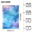 thumbnail image 3 of Starry Light Blue Sky Ring Binder Notebook Journey Note Diary College Ruled Spiral Notebook Study Loose Leaf Paper A5 60 Pages, 3 of 8