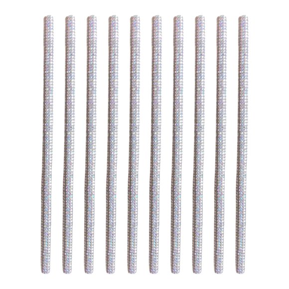 10 piezas de rejillas decorativas para aire acondicionado de coche, piezas duraderas, PVC brillante en forma de U AB multicolor