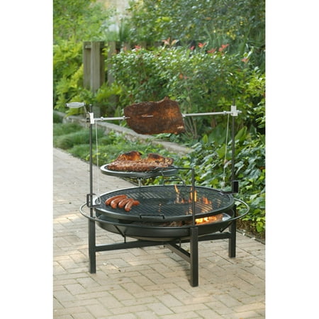 Landmann 36" Round Rock Fire Pit & Grill - Walmart.com